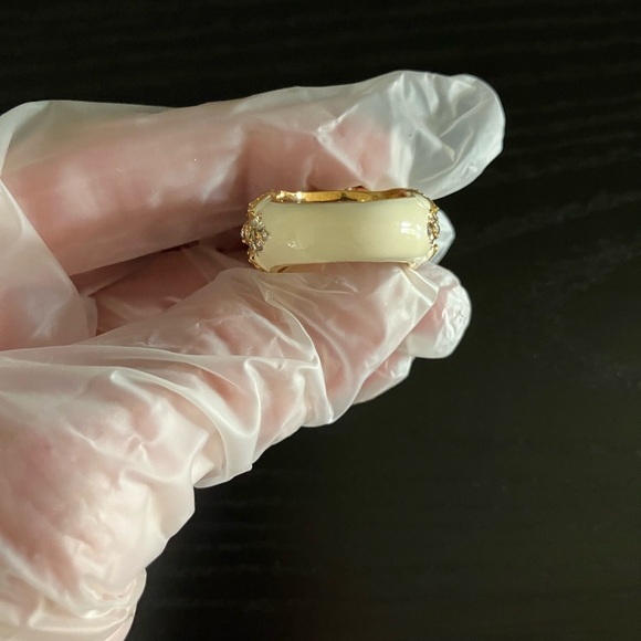 IN PERFECT CONDITION! LIKE NEW! KATE SPADE “STAR BRIGHT” PAVE OWL RING SIZE 8 - Picture 11 of 13